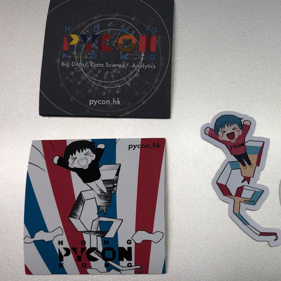 Feel free to grab the sticker nearby registration